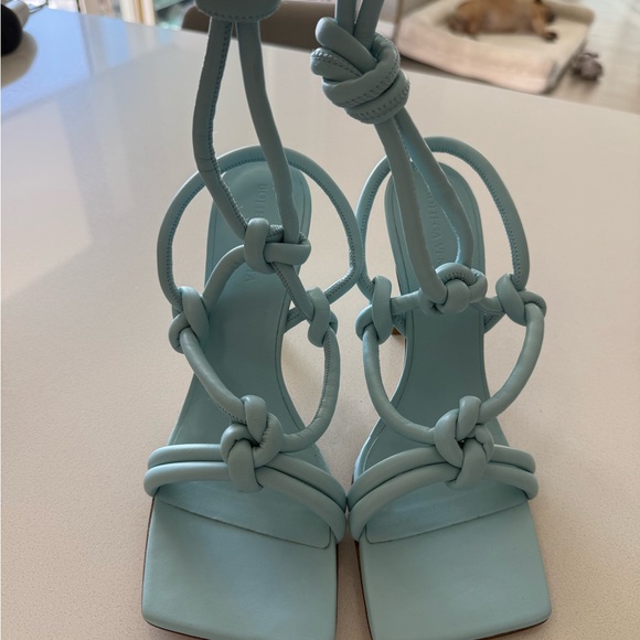 Bottega Veneta Shoes - Bottega Venet Blue Strappy Sandals